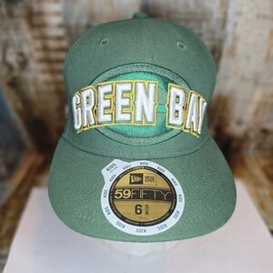 New Era 59FIFTY Green Bay Kids Fitted Cap - Green with Yellow & White 6 5/8